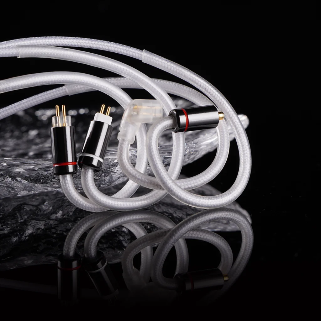 NICEHCK SnowWings HiFi Earphone Upgrade Cable 24K Real gold-plated Double-layer Plating Wire for  DaVinci Delci Explorer 4U