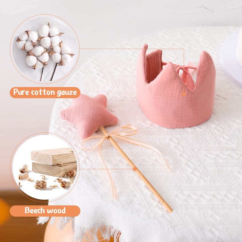 Baby Cotton Birthday Party Hat Kids Crown Woolen Ball Headband Hat Children Party Photography Prop Infant Birthday Decor Gift