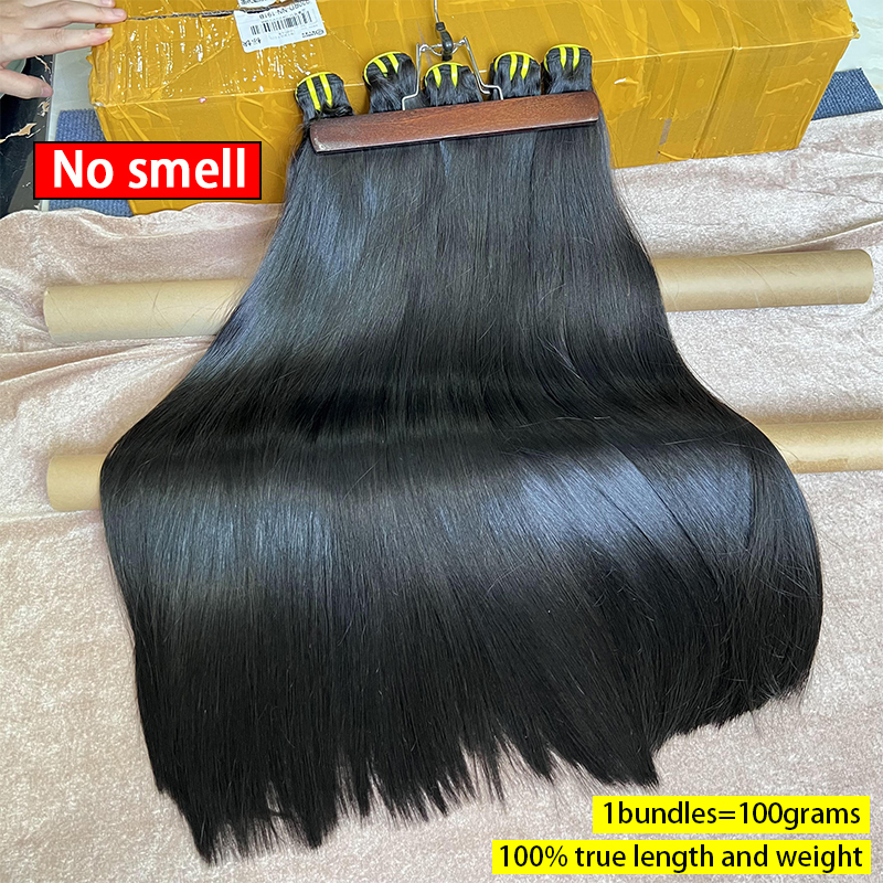 15A Vietnamese Ruwe Haar Bundels Bone Straight Bundels 100% Onverwerkte Virgin Human Hair Extensions Dubbele Inslag 10-36Inch # 1B
