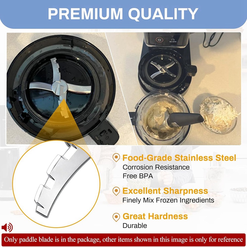 Replacement Paddle Blade For Ninja Creami NC300 Series Ice Cream Makers, Mixing Blade Paddle NC301, CN305A, CN301CO Silver 1 Pcs