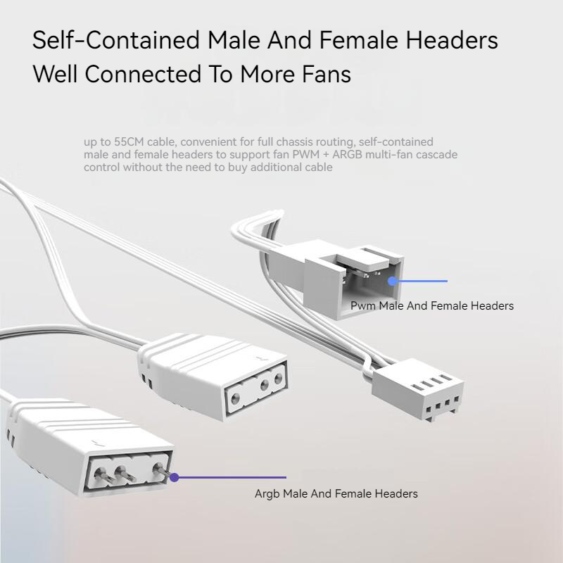 ID-COOLING NO-12015-XT Fans 120mm ARGB Ultra Thin PWM Temperature Control Water Cooling Chassis Cooling Fan Cooler for PC Case