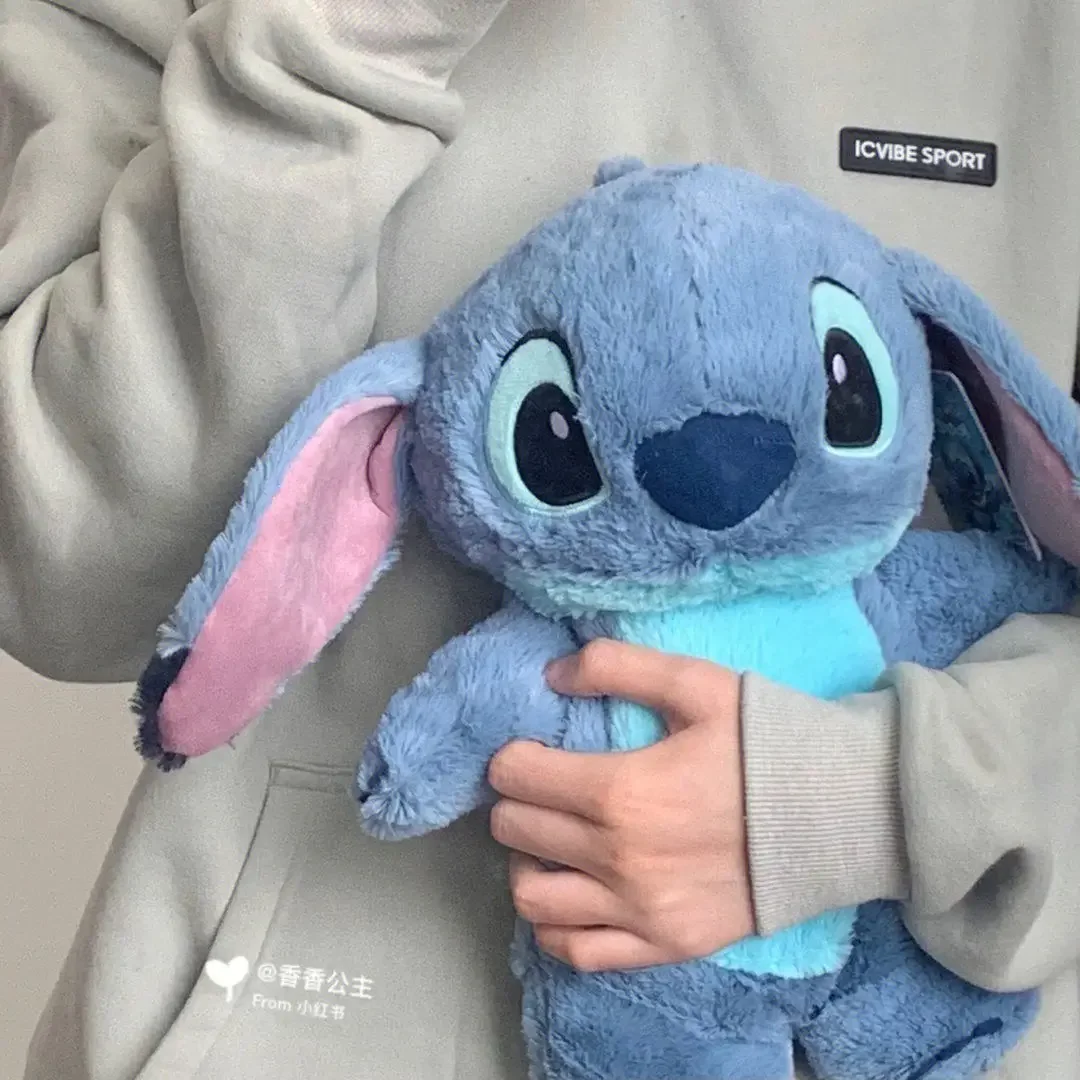 Aoger Disney Anime Hobby Stitch Winter Extra Large Pluszowa butelka na gorącą wodę dla kobiet do napełniania wodą w domu Podgrzewacz do rąk Prezent dla dziewczyny