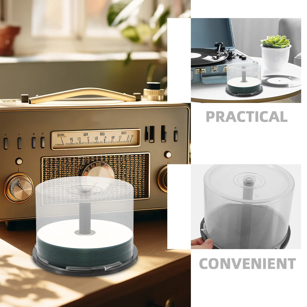 Storage Bucket Dvd Discs ganizer Empty Cd Container Plastic Storage Rack Compact Disk Holder Storage Box Unit