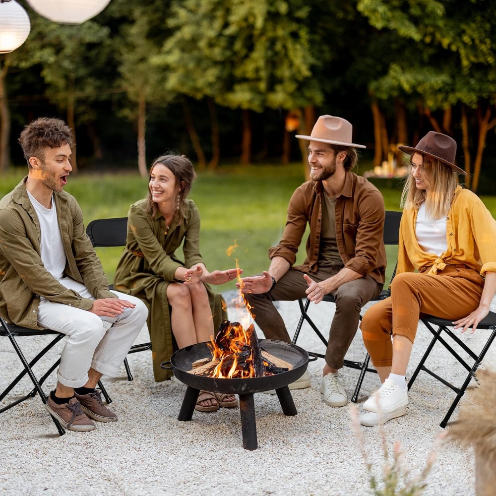 20-Pack Plastic Folding Chairs – Stackable Steel Frame Party Seat | for Home Office Wedding Banquet & Event Use