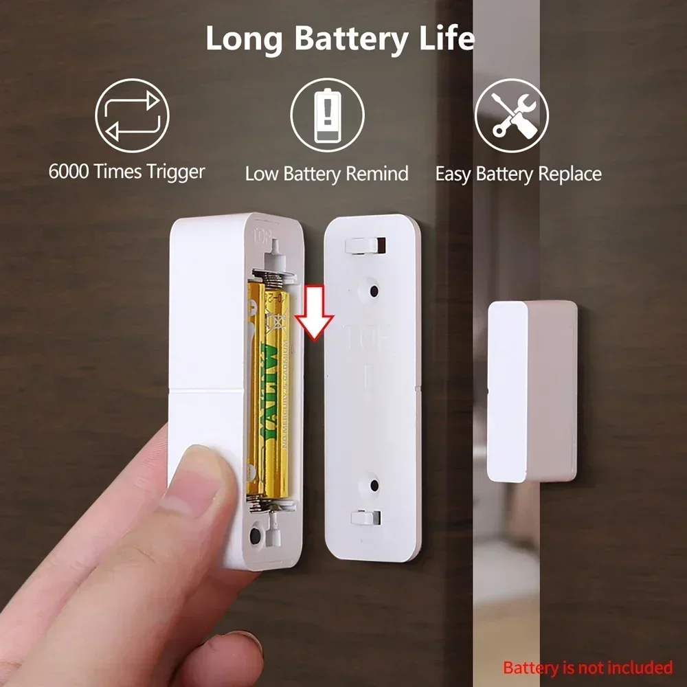 Zigbee WiFi Türsensor Fensterkontakt Öffnen Schließen Tuya APP Fernbedienung Kompatibel mit Alexa Google Assistant