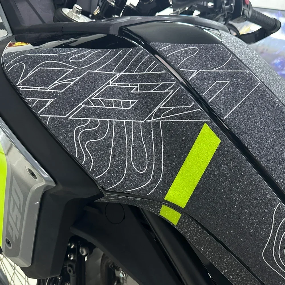 New Model 2024 For CFMOTO 450MT MT450 CF 450 MT Motorcycle Tank Pad Protector Sticker Decal Gas Knee Tank Traction Pad Side