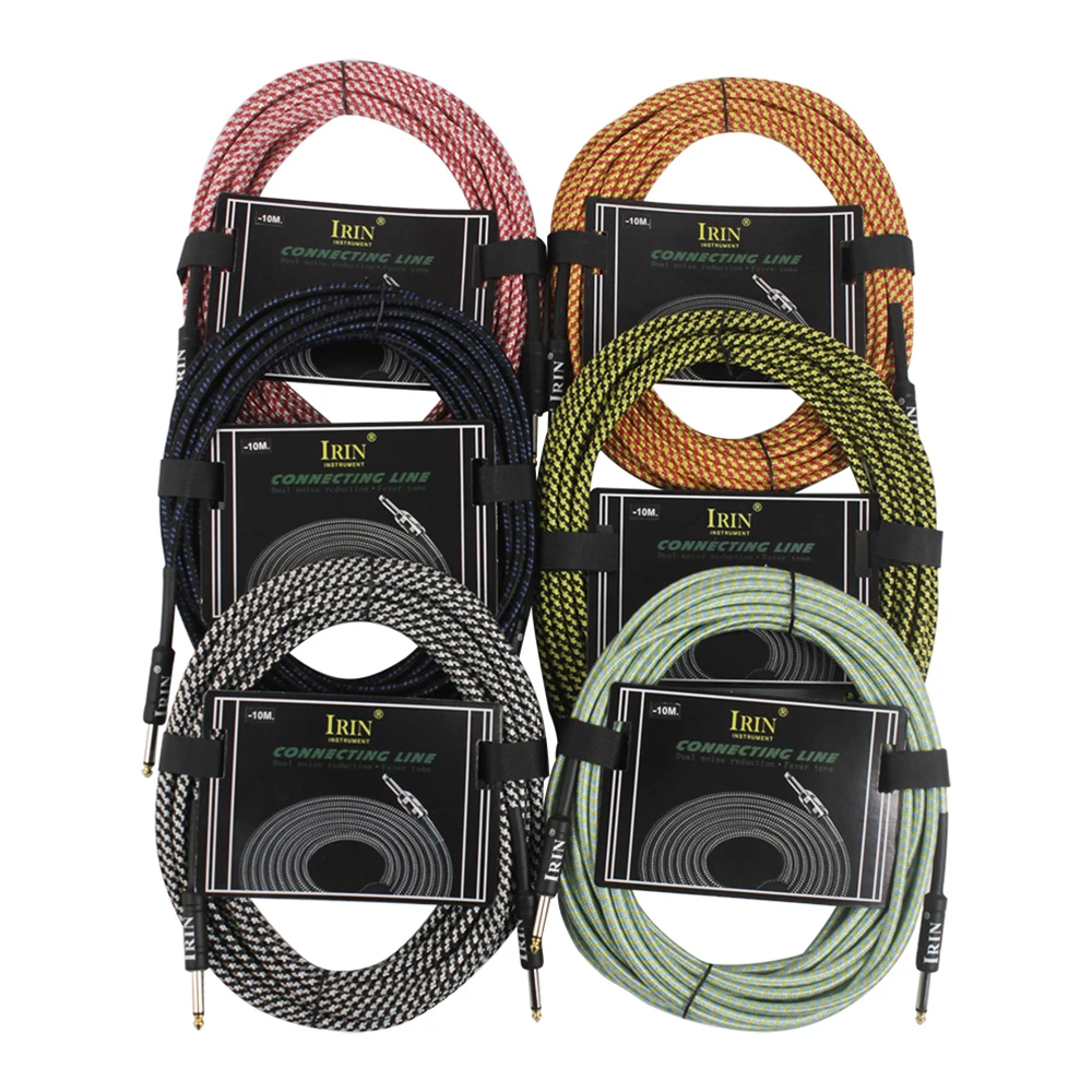 IRIN 3M กีตาร์สายเครื่องสายอุปกรณ์เสริม NO NOISE สายไฟเครื่องดนตรีสําหรับกีตาร์ไฟฟ้าเบส