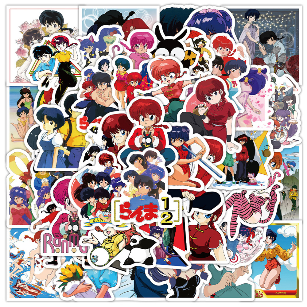 10/30/60 Uds Ranma 1/2 pegatinas de Anime pegatina de Manga clásica decoración botella de agua papelería teléfono lindo dibujos animados Graffiti calcomanías