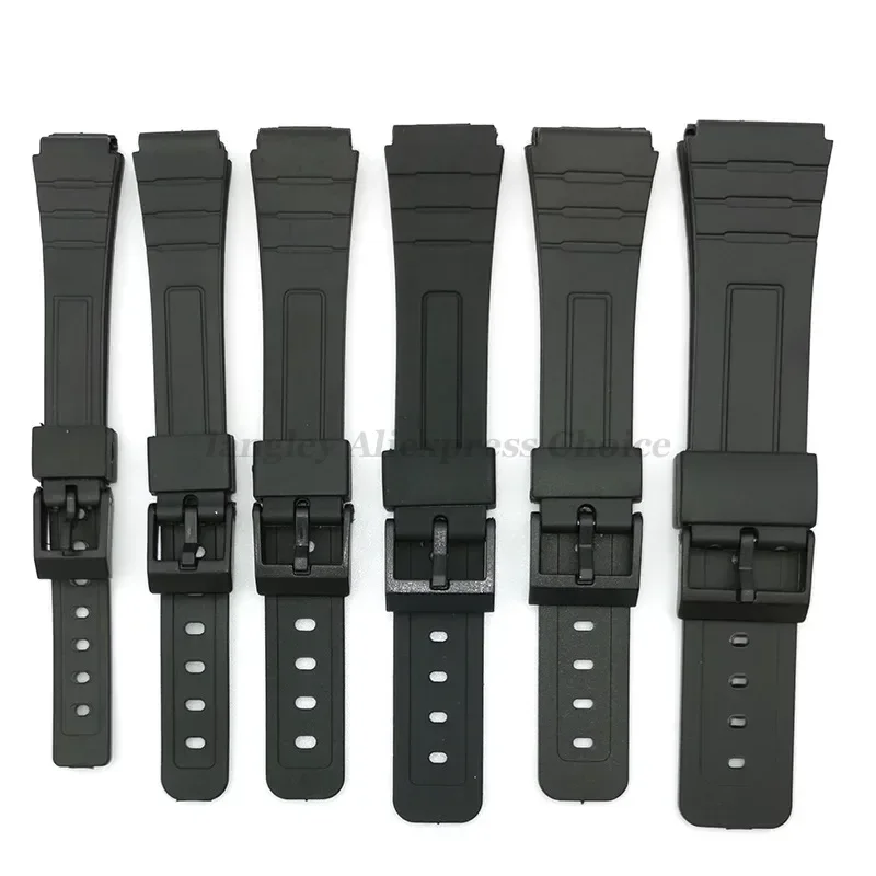 Pulsera para CASIO correa de silicona para reloj 12/14/16/18/20/22mm para W800H SGW400 F91W F84 F105/108 A158/168 AE1200/1300 cinturones de resina