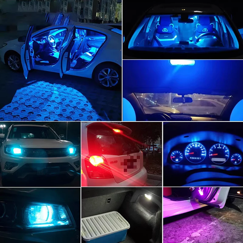 Luz Led W5W T10 para coche, lámpara COB de cristal 6000K, blanca, 12V, para matrícula de automóvil, lámparas de lectura de cúpula, Bombilla DRL, accesorios