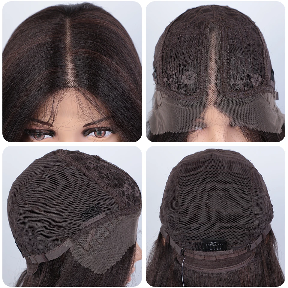 Noble-pelucas frontales de encaje sintético para mujer, peluca recta rizada, peluca frontal de encaje Ombre, peluca frontal de encaje de Cosplay, 36 pulgadas