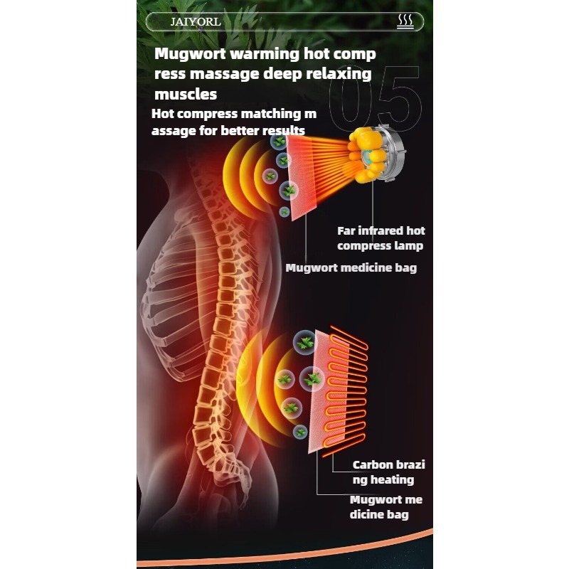 Colchão elétrico de massagem corporal completa com aquecimento, controle manual, ombro, pescoço, cintura, airbag, costas, amassar, vibração, almofada de massagem