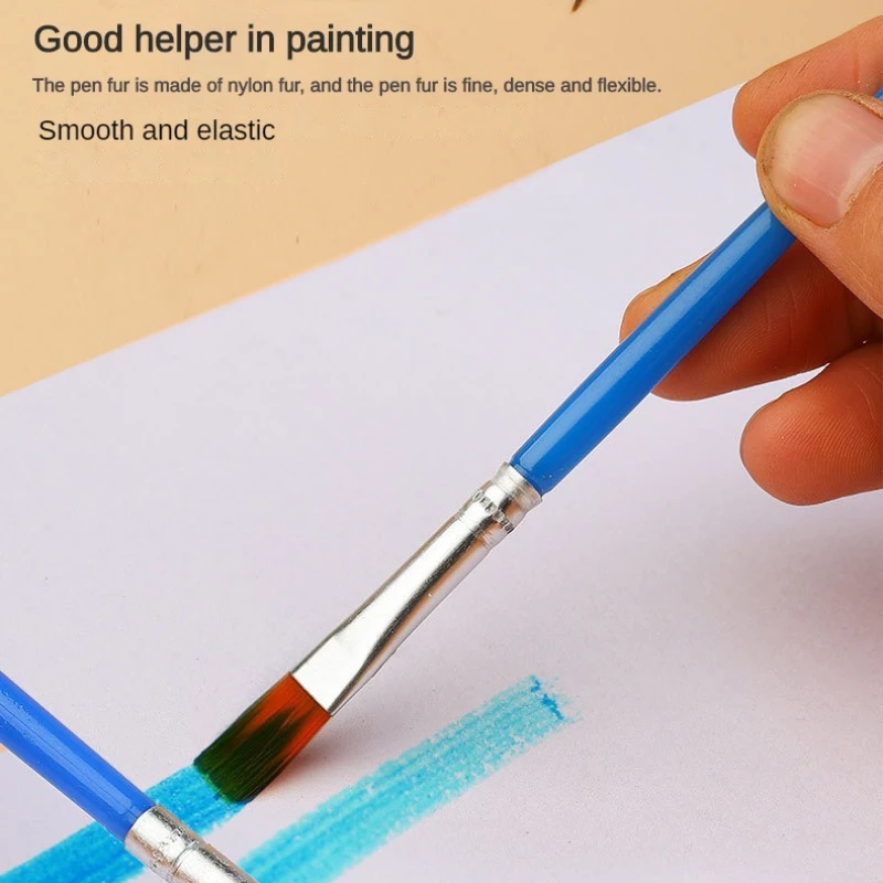 10/20/50 pezzi pennelli per pittura set arte rotonda capelli piatti nylon pennello per capelli penna per olio acrilico acquerello scuola materiale artistico