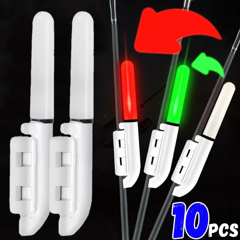Caña electrónica de pesca a prueba de agua, palo luminoso con batería CR425, aparejo flotante extraíble LED, accesorio de pesca en roca nocturna
