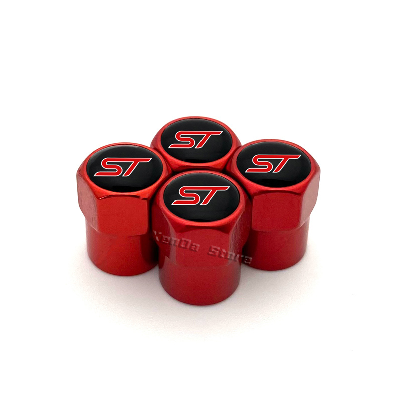 4 Uds. Tapas para vástago de válvula de neumático de rueda de coche cubierta hermética para Ford ST Line Focus X 2 3 Mondeo Fiesta Kuga MK2 MK3 MK4 accesorios para neumáticos