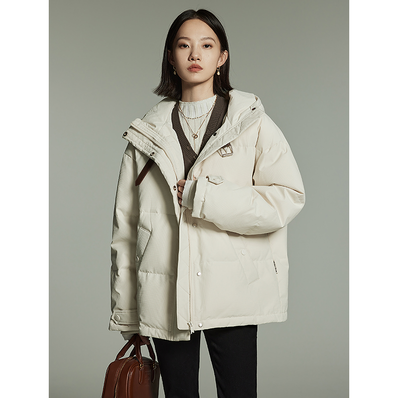 Toyouth-女性のフード付きジャケット,長袖コート,大きくて厚いコート,バックル付き,ファッショナブル,用途が広い,冬,2023