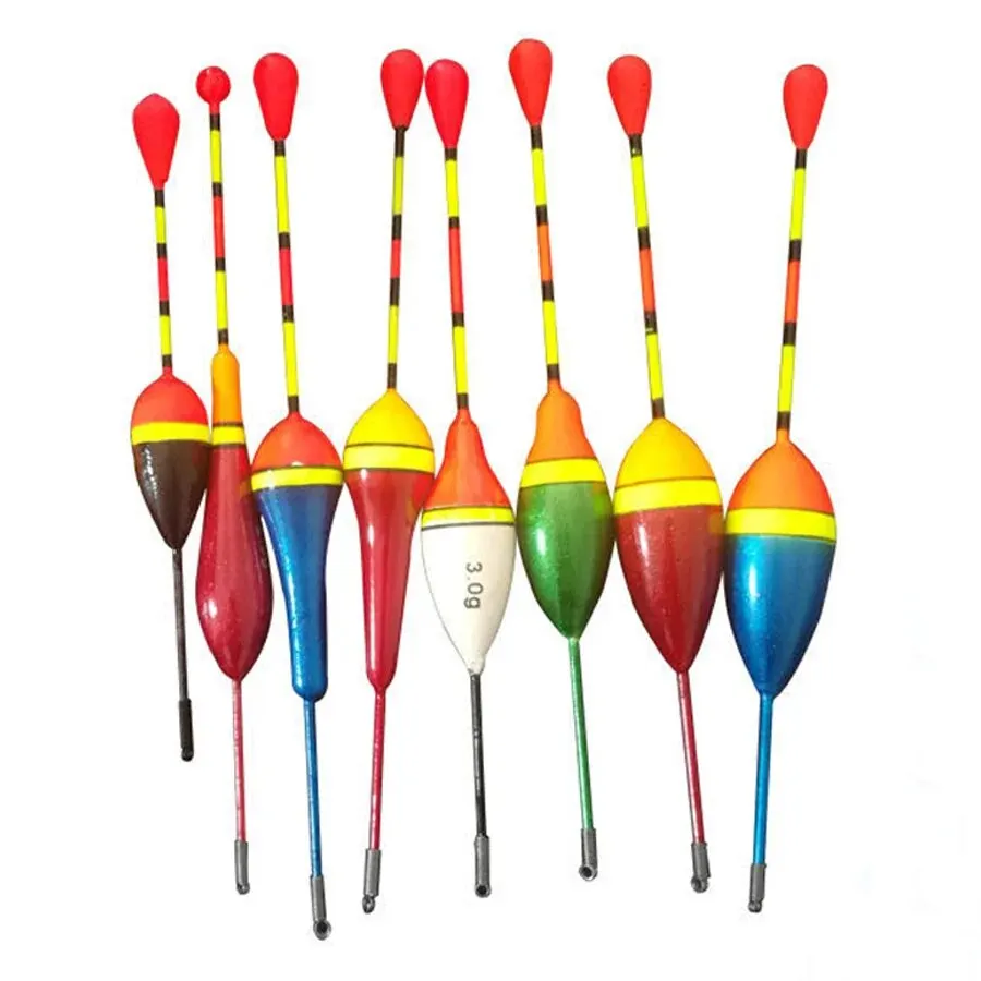 10Pcs/Lot Promotion Fishing Floats Set Mix Size Color Buoy Bobber for Fishing Accessories