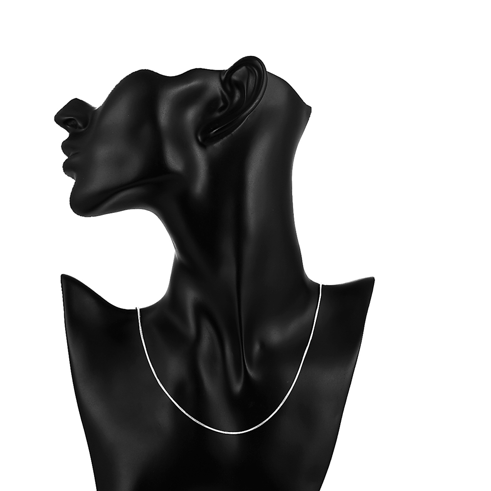 Lote de 10 Uds. De Plata de Ley 925, 16/18/20/22/24/26/28/30 pulgadas, collar de cadena de serpiente de 1mm para mujer y hombre, joyería de moda