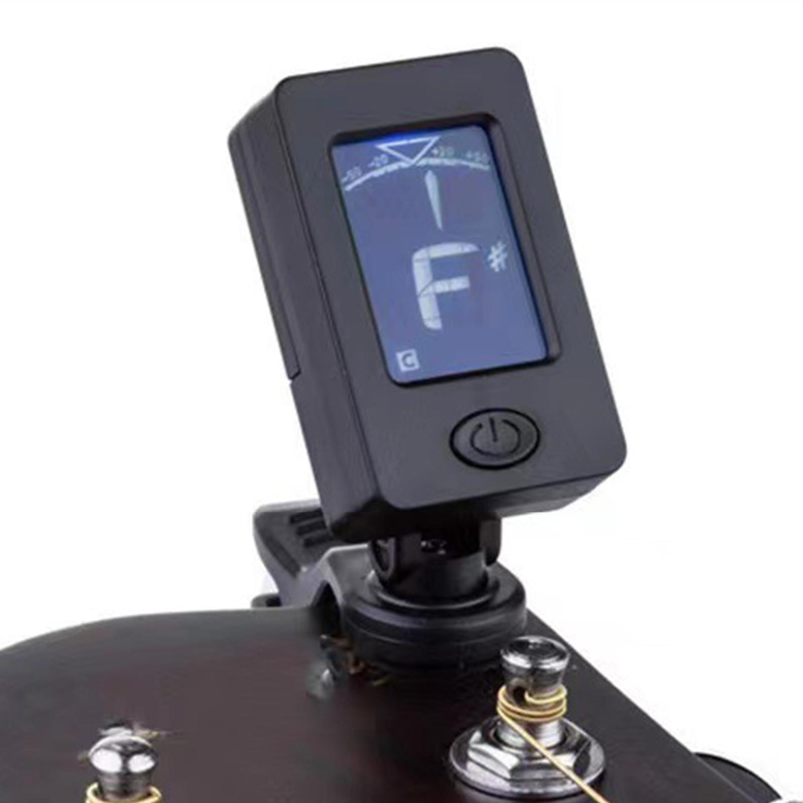 Afinador de guitarra Digital para todos los instrumentos, sintonizador electrónico con Clip para guitarra, bajo, ukelele, violín, mandolina, Banjo