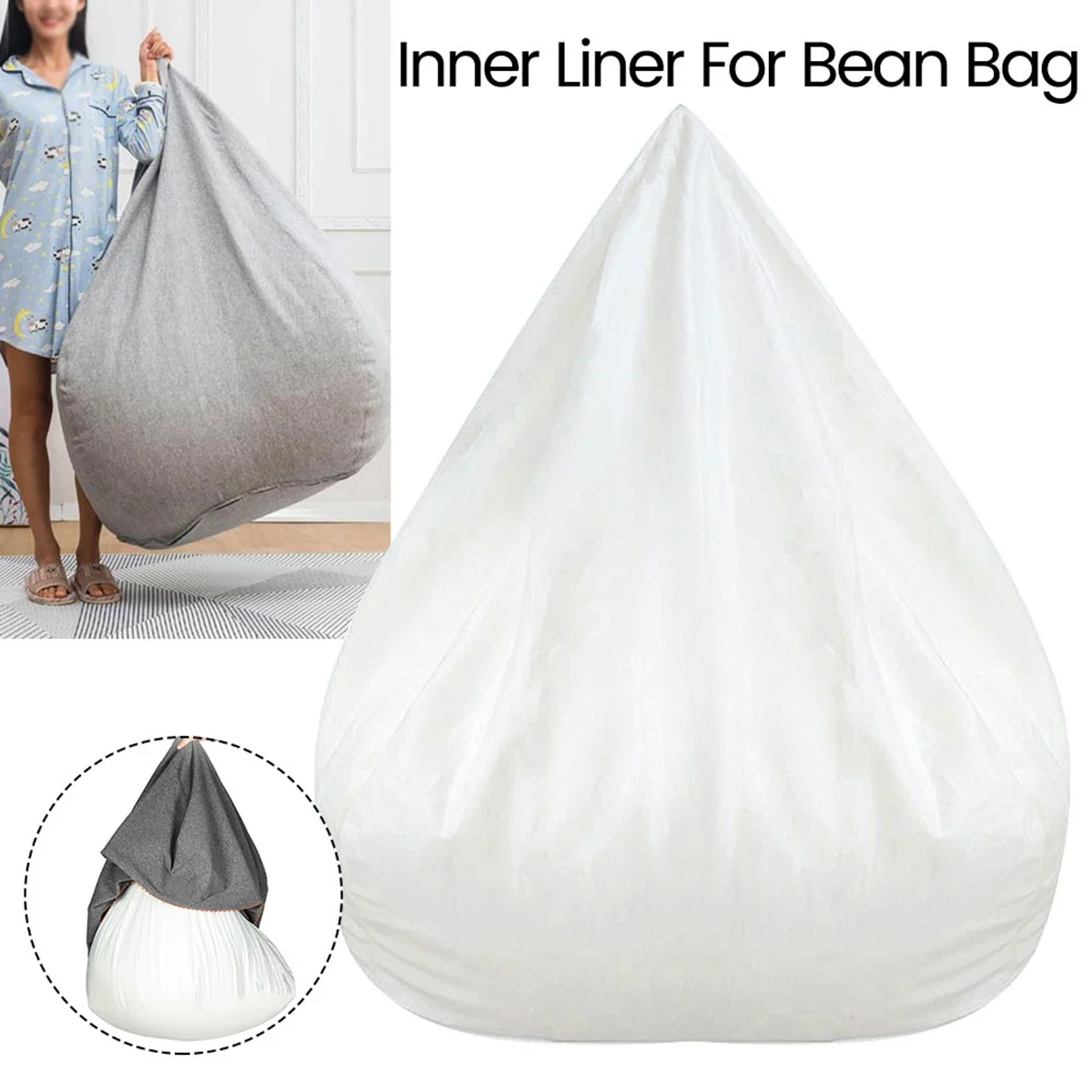 OTAUTAU 1/2pc Sofas Cover Without Filler Removable Lazy Sofa Inner Liner Washable Replacement Bean Bag Insert Pouf Beanbag