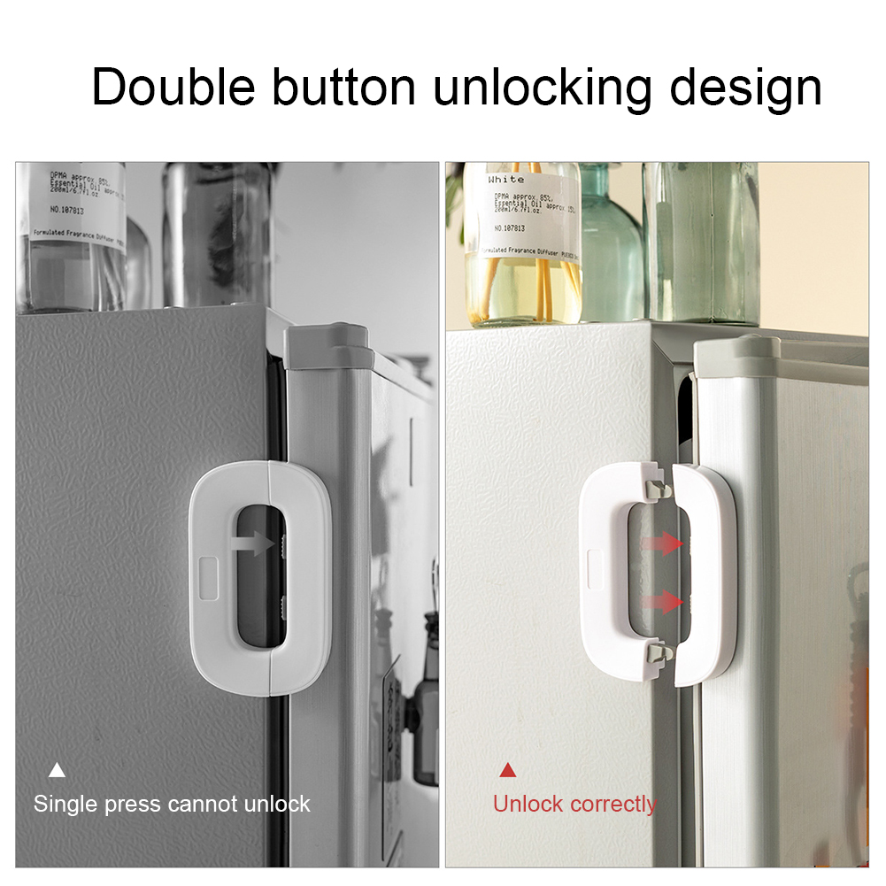 Zelfklevende Koelkast Lock Latchs Systeem Voor Thuis Koelkast Slot Koelkast Vriezer Deursloten Kids Baby Safety Kind Cabinet Lock