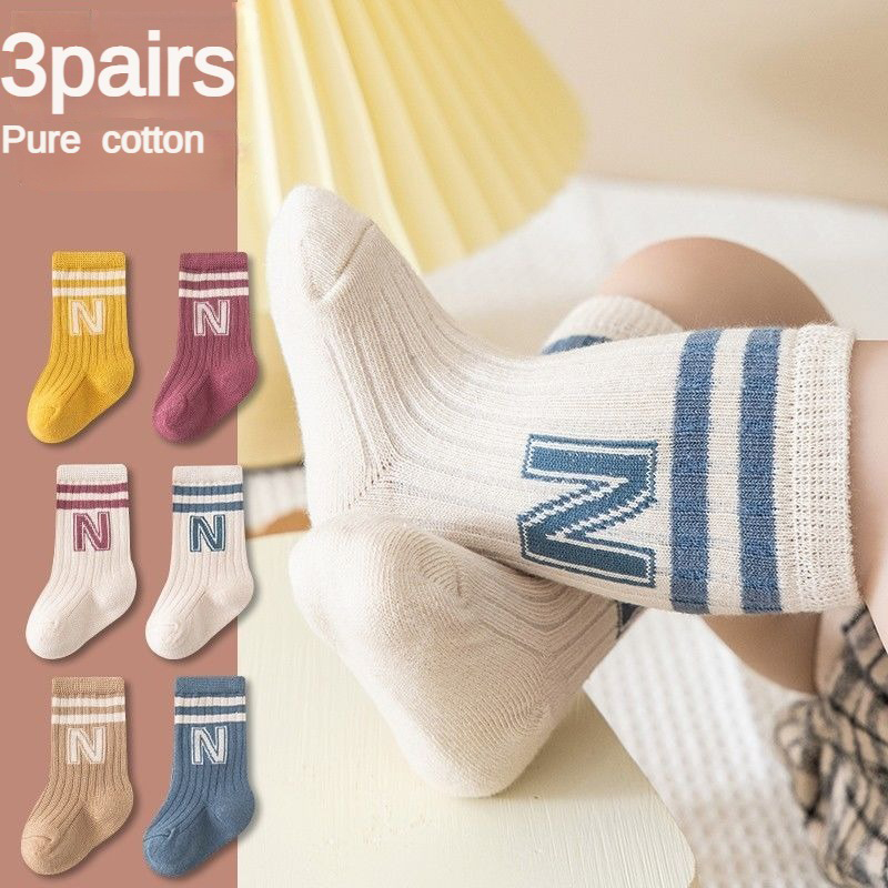 3 paia di calzini per bambini per bambini calzini per neonati carini per bambini ragazza per bambini calzini antiscivolo in cotone accessori per neonati vestiti per 0-5 anni