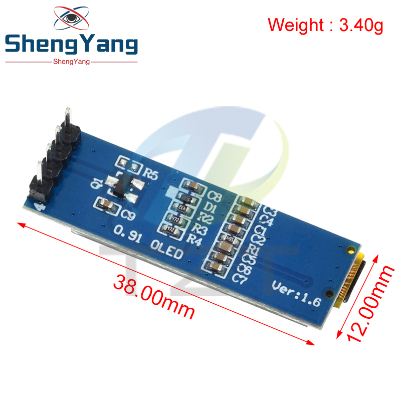 TZT-Module OLED de 0.91 Pouces et 0.91 Pouces, Blanc et Bleu, Affichage OLED LCD LED, Technologie de Communication IIC de 0.91 Pouces