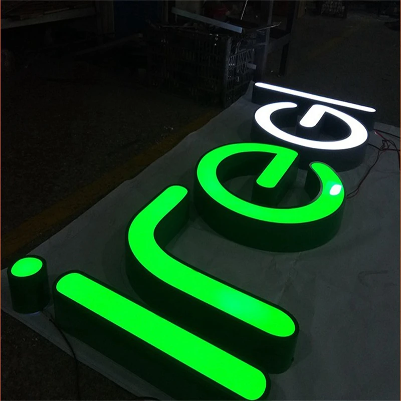 Outdoor frontlit acrylic LED channel letters store signs, advertising shop name signage, 3D acrylic LED letters for company logo