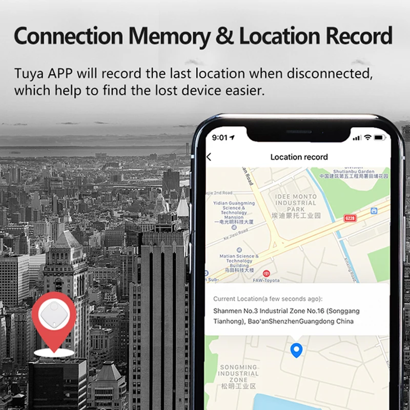 Tuya สมาร์ทแท็ก Anti-Lost ALARM ไร้สายบลูทูธ Tracker กระเป๋าเดินทาง Key PET Finder โทรศัพท์ Stuff 2-Way ค้นหา Location บันทึก