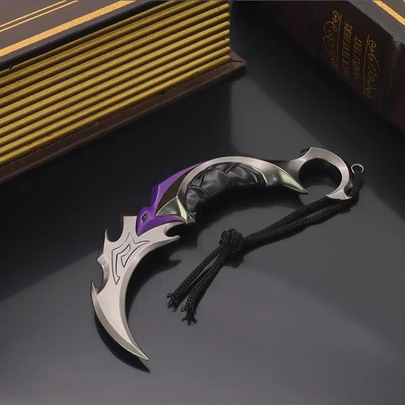 Valorant 武器近接リーバー Karambit ナイフ 15 センチメートル金属ゲーム周辺刀サムライソード包茎の刃の装飾品ギフトおもちゃ男の子