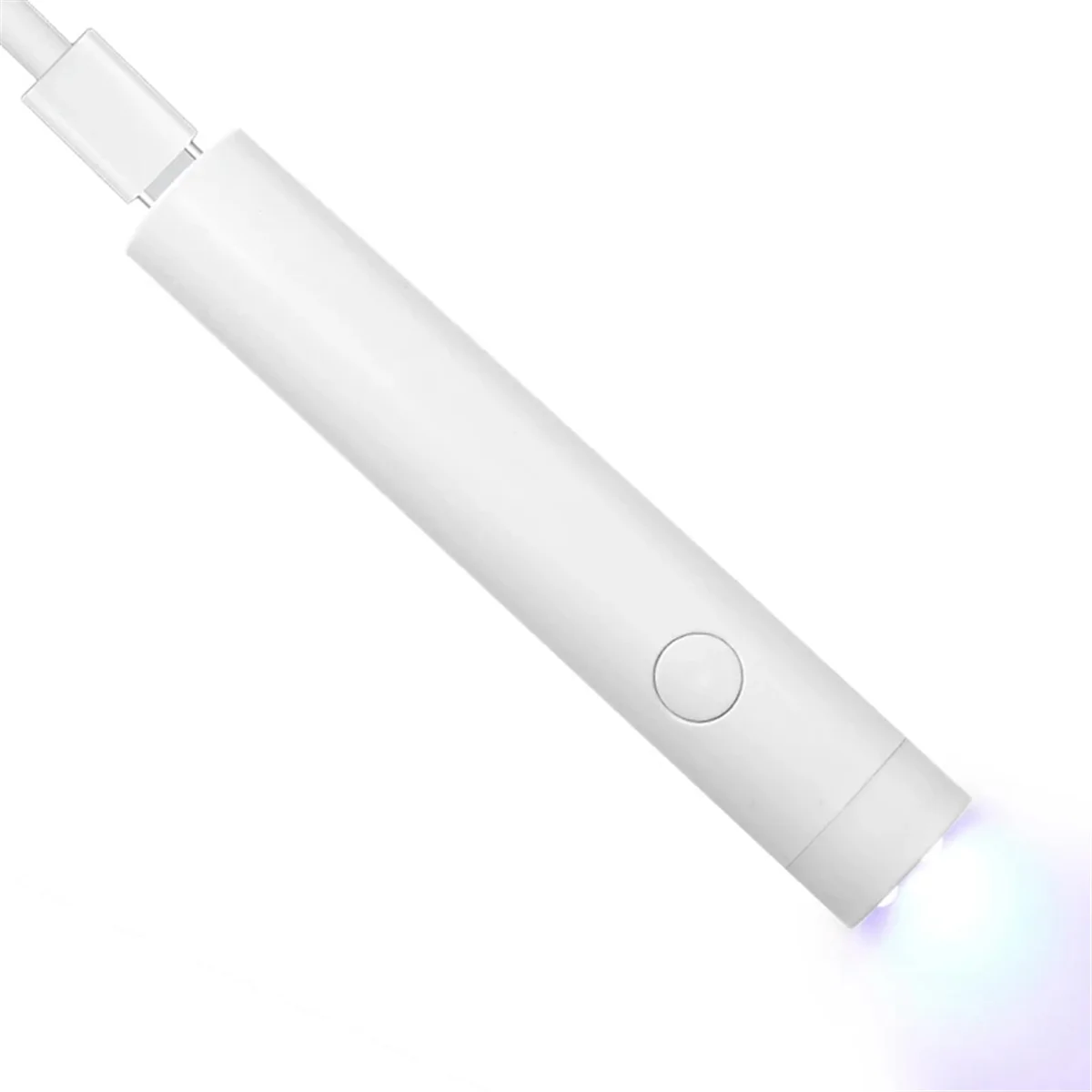 A71P Mini secadores de uñas LED UV 3W Lámpara de secado de uñas rápida portátil Mini linterna recargable por USB, blanco