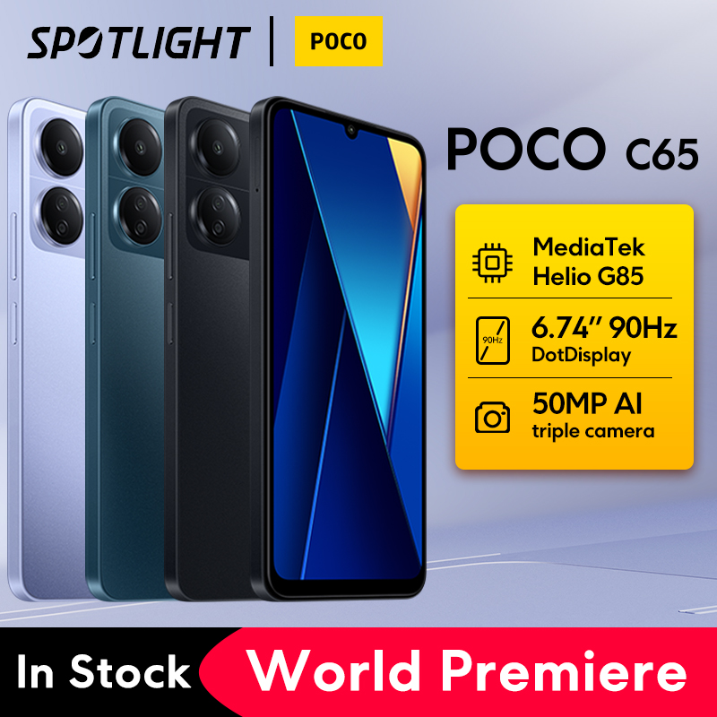 【เวิลด์พรีเมียร์】ทุกรุ่น C65 poco 6GB 128GB/8GB 256GB MediaTek IO Helio G85 6.74 " 90Hz 50MP กล้องสามตัว5000mAh NFC