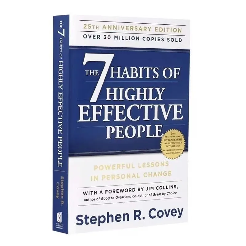 Los 7 hábitos de personas altamente eficaces por Stephen R. Covey-libro de lectura de gestión profesional, Original en inglés