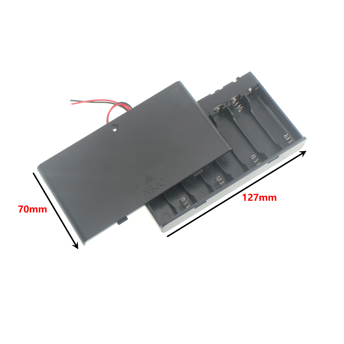 Power Battery Storage Case Box, Leads Titular Preto, DIY Repair Tools, 1X, 2X, 3X, 4X, Slots Portas, Tamanho AA