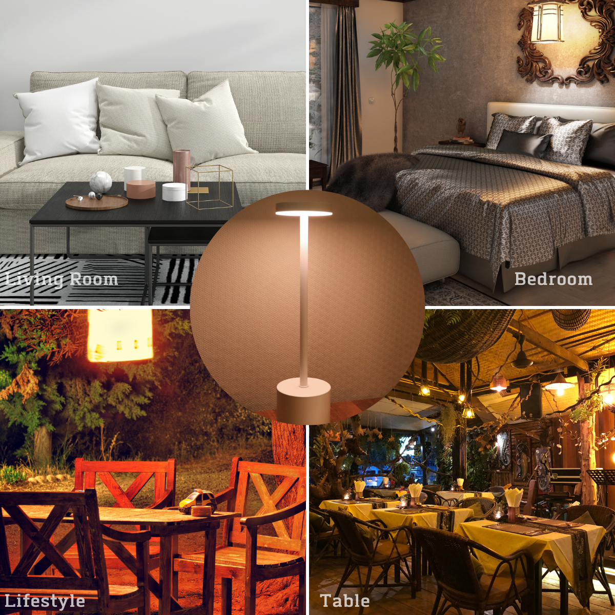 Lampada da scrivania ricaricabile in metallo USB Lampada da tavolo decorativa da comodino a LED Ristorante Bar Desktop Illuminazione d'atmosfera Luce notturna