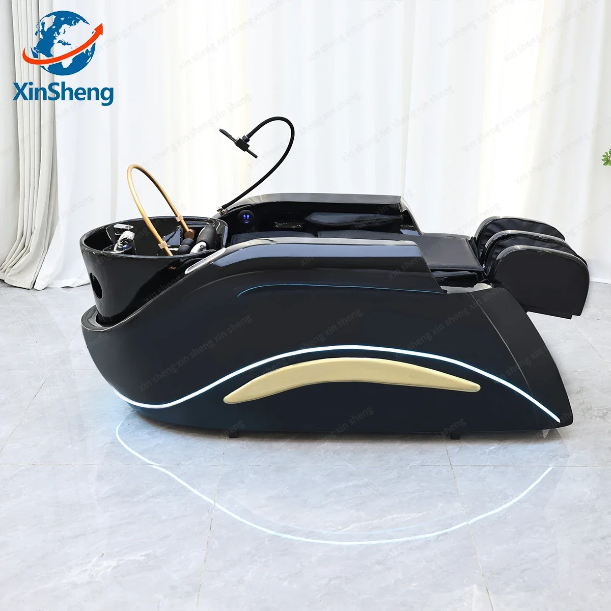 Xinsheng salão de beleza shampoo cama cabeça spa fumigação máquina mesa massagem elétrica para lazer loja saúde móveis comerciais