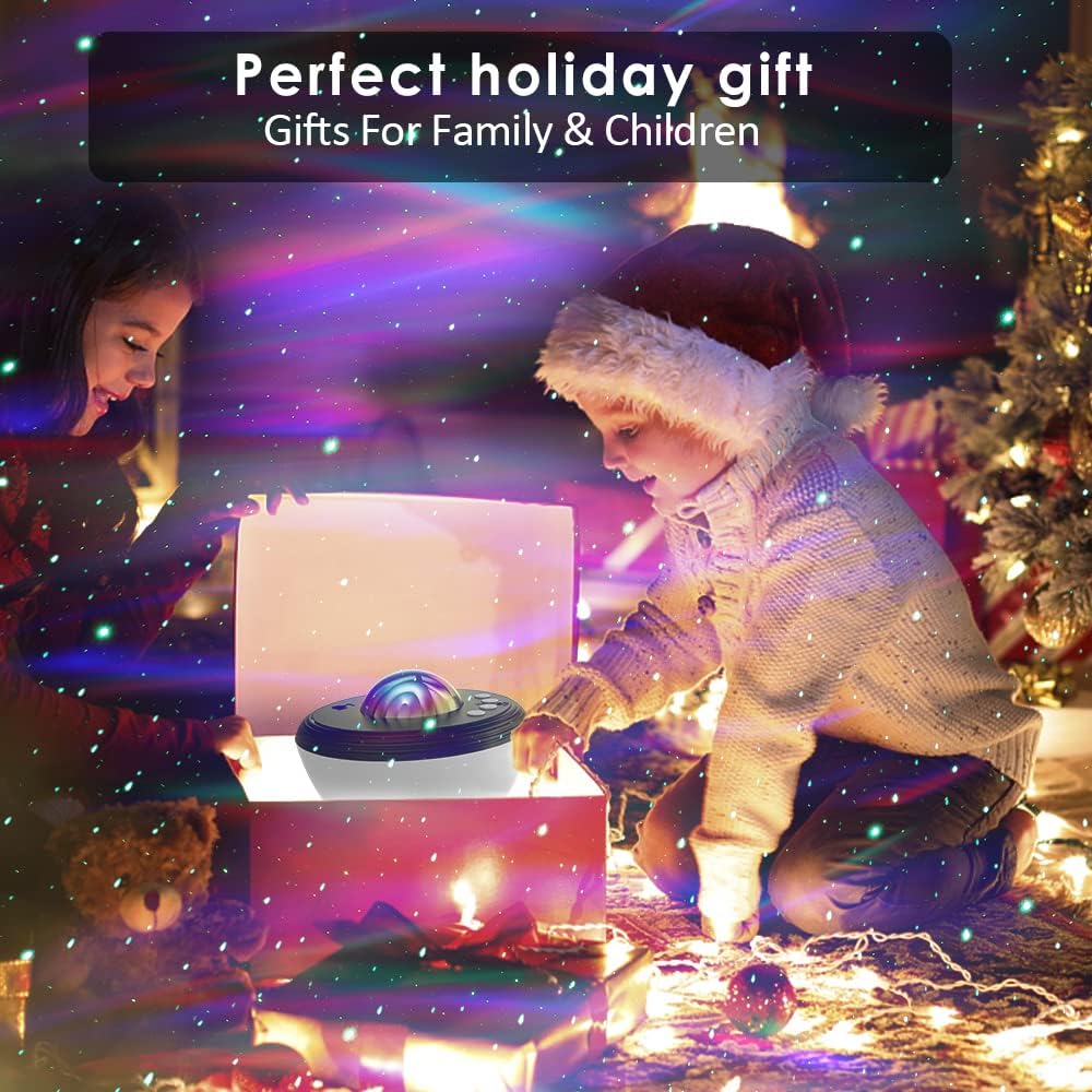 Projetor de estrela Northern Light Aurora Projetor com função Bluetooth e controle remoto Projetor de luz Galaxy para crianças e adultos
