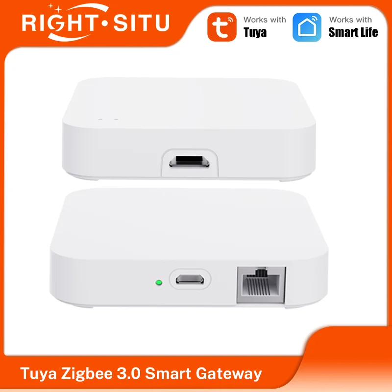 Tuya ZigBee 3.0 Smart Hub, draadloze/bekabelde gatewaybrug voor app-spraakafstandsbediening, werkt met Alexa Google Home Assistant
