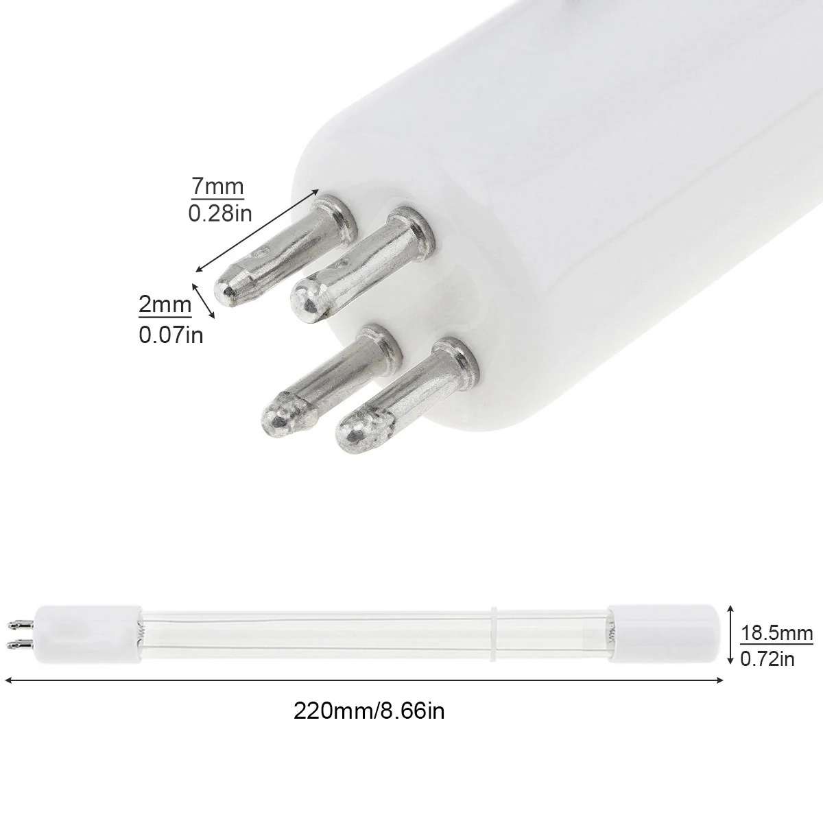 G10q 10W UV Diệt Khuẩn Đèn Ống Lọc Tia Cực Tím Với Ống Thẳng Loại Không Khí Cho Thiết Bị 2018 Bóng Đèn
