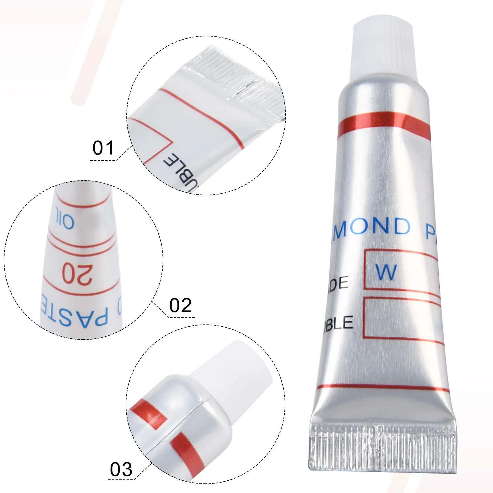 ครีมขัดโลหะสีขาว Emery ผงบดวางขัด Lapping Compound แก้วโลหะหยก Amber Buffing เครื่องมือขัด