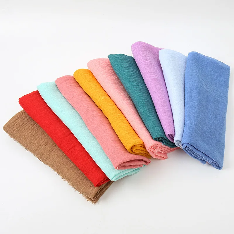 Bufanda de lino y algodón de verano para mujer, bufandas finas con protección solar de Color sólido, chal suave, Foulard de viscosa, chales envolventes para mujer para primavera, nuevo