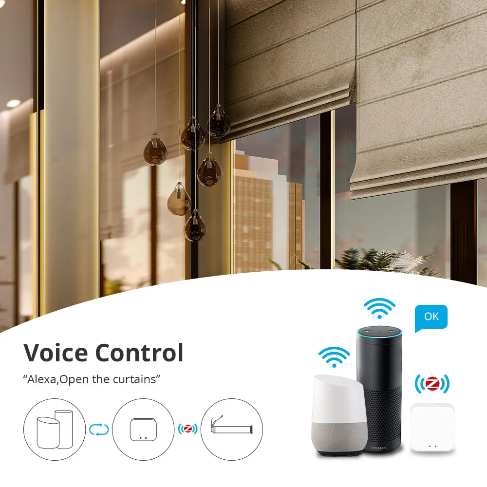 2nm wifi zigbee smart rollo motor für 38mm rohr zemi smart jalousien motor alexa google home yandex tuya smart app control