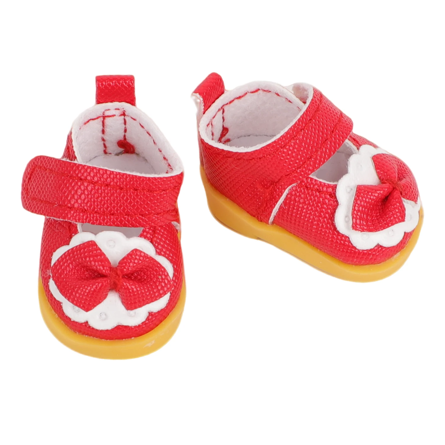 Buty 3,8 cm dla lalek Labubu 17 cm, urocze mini buty z kokardką dla lalek Labubu V1 V2, bawełniane akcesoria do lalek, prezent dla dziewczynki