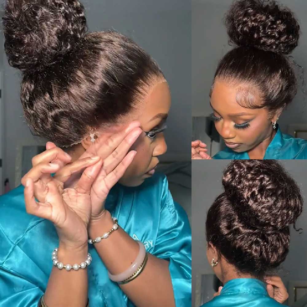 Invisi Strap 360 Full Hd Lace Frontal Wig 250 Density Chocolate Brown 30 Inch Deep Wave Lace Front Wig Glueless Wig Human Hair