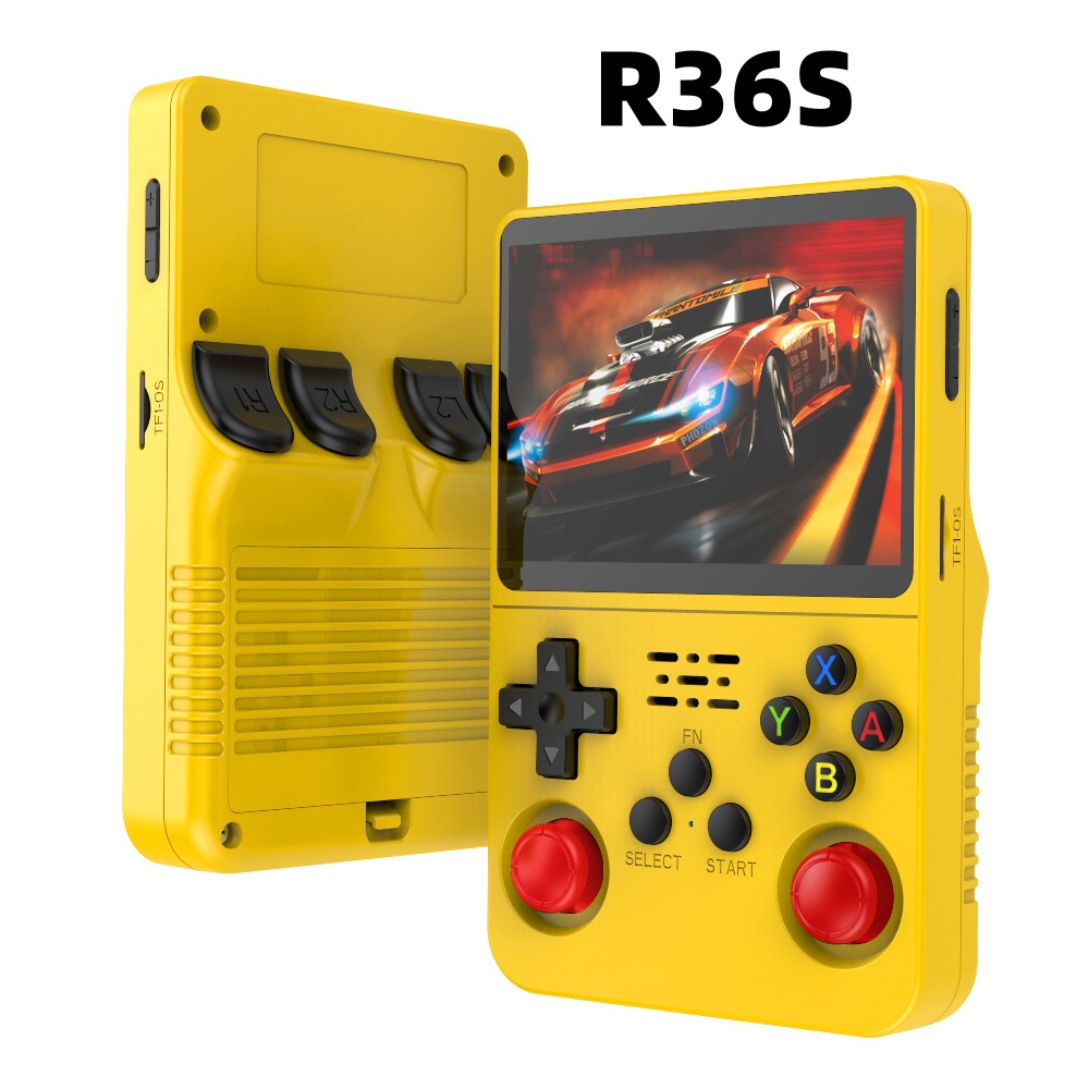 Retro R36S Handheld-Spielekonsole Linux-System 3,5-Zoll-IPS-Bildschirm Tragbarer Taschenvideoplayer 2 Joystick 128 G 64 G Kindergeschenk