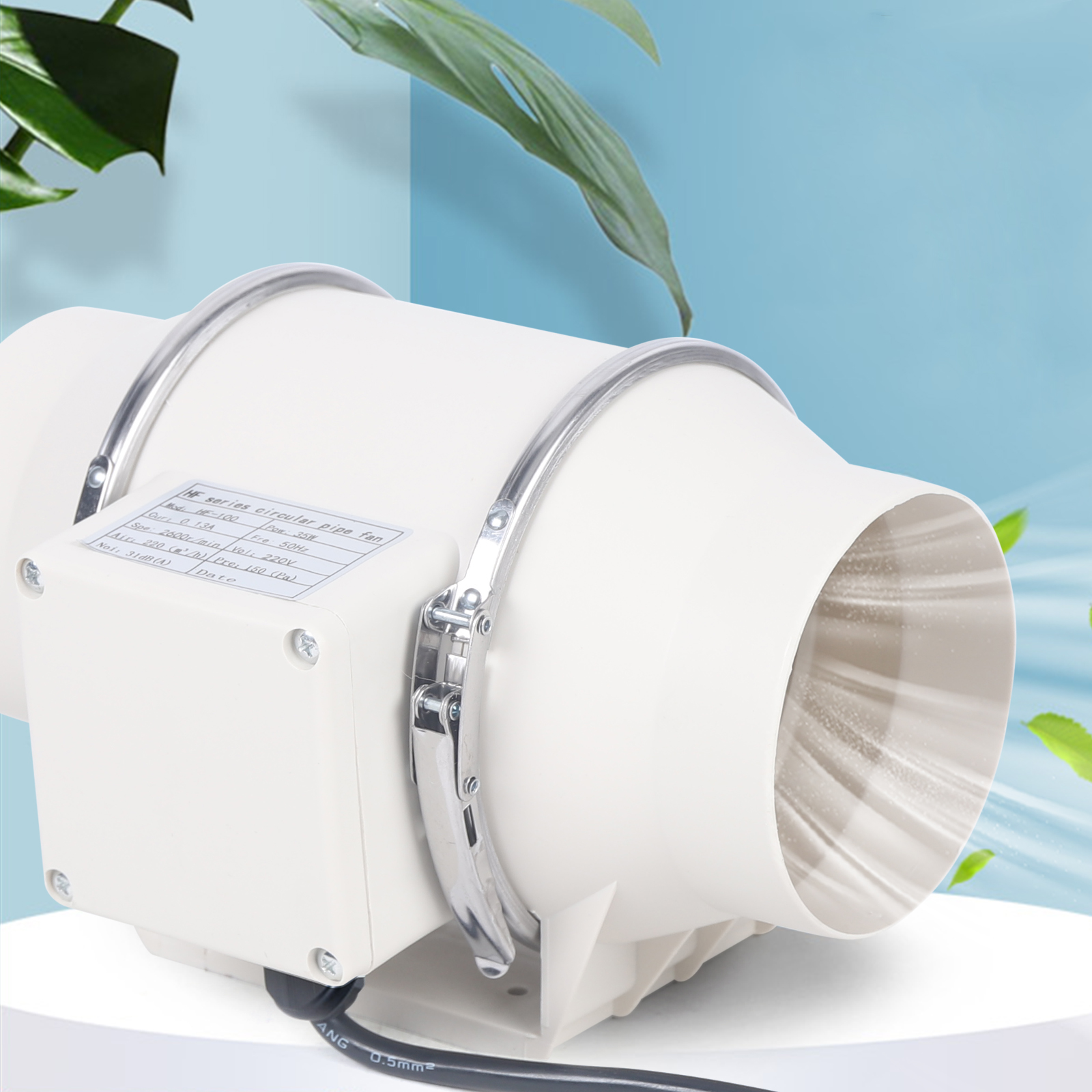 100 mm / 150 mm / 200 mm Rohrventilator, Gebläse, Badezimmer, Küche, Abluftgebläse