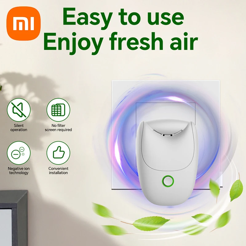 Xiaomi Compact USB Plug Play Очиститель воздуха с отрицательными ионами Интеллектуальный устраняет запахи Очищает дым и формальдегид для комнаты