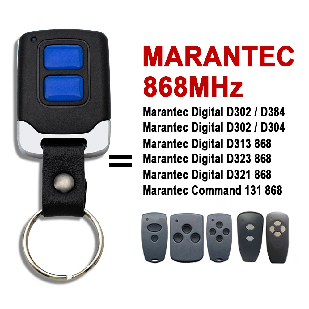 Совместимый пульт дистанционного управления для ворот MARANTEC 868 МГц, цифровой 302 382 384 313, устройство открывания гаражных ворот D302 868 3 МГц, копия