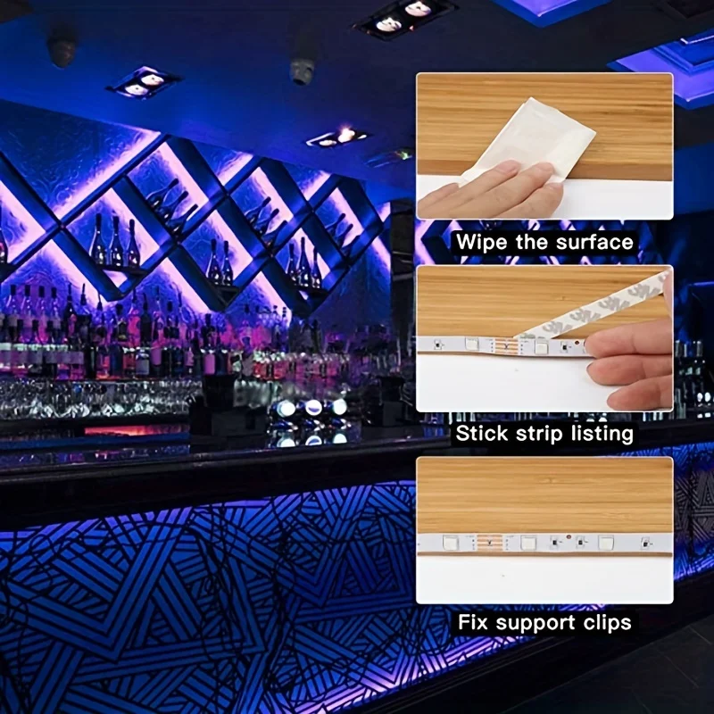 USB LED RGB Strip Lights WiFi App Control Support Alexa 5050 Music Sync Led Tape Color Changing for Party Gaming PC TV Backlight
