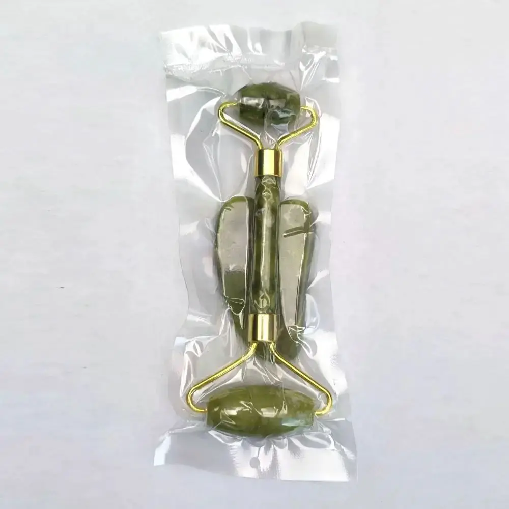 Rolo de pedra de jade natural massageador feng jade chifre de vaca raspagem conjunto olho beleza facial fisioterapia massagem ferramentas